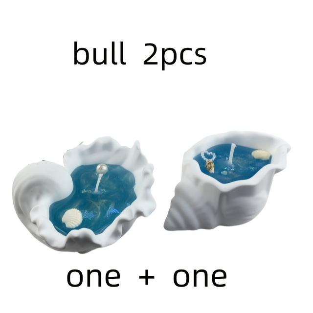 TEMU Un ensemble de 2 bougies décoratives, parfaites pour les occasions festives, avec un design de de rêve et une fragrance marine.