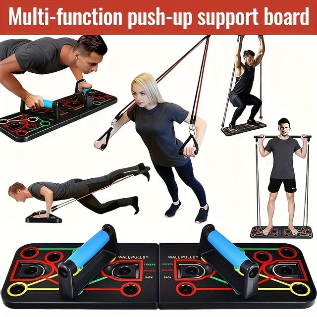 TEMU New Push-up Board Fitness Set For Home Workouts, Chest, Abs, And Back Muscles, With Push-up Stand.