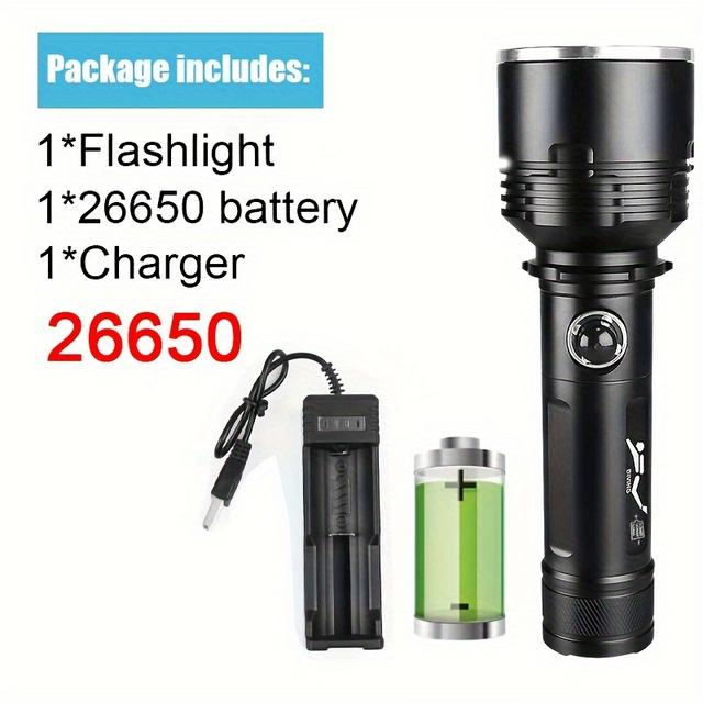 TEMU Xhp90 Led Diving Flashlight, Compact & Durable For Spearfishing, &
