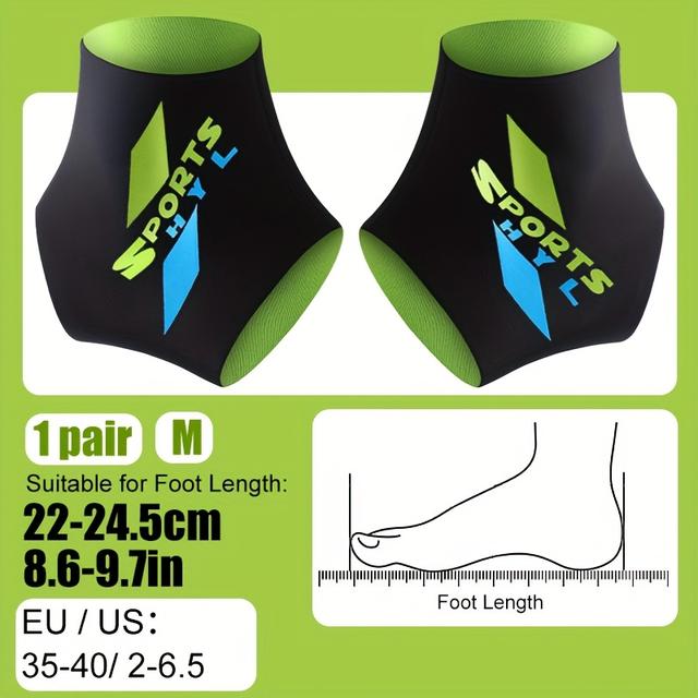 TEMU 1 زوج - دعامات كاحل رياضية مرنة وخفيفة، أكمام كاحل مريحة ومسامية مع فتحة للكعب، دعم أنيق لكرة السلة والجري والتنس والحياة اليومية واللياقة البدنية، للرجال والنساء، أسود/أخضر