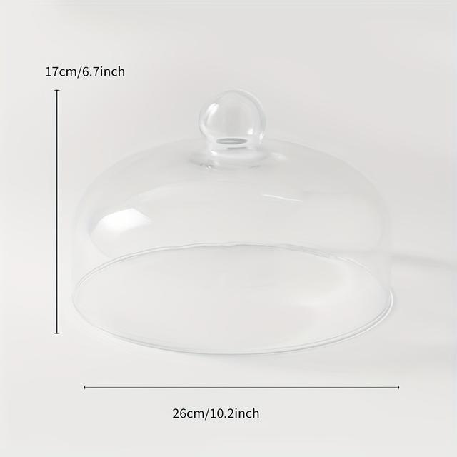 TEMU 11.8 Inch, 11 Inch, 10.2 Inch Extra Voedselstofhoes, Voedselstofhoes, Voedselhoes, Glasdeksel, Stofhoes, Stofdichte Glasdeksel, Verse Houdende Hoes, Taartdeksel, Banketdeksel, Transparante Hoes