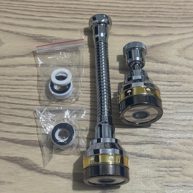 TEMU Long And Short Set, Faucet Extension Nozzle With Splash Proof Design, Flexible Connector - Including Multifunctional Accessories, Flexible Faucet Design, Kitchen And Bathroom Accessories