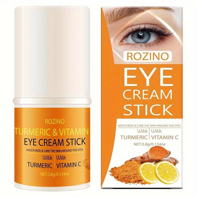 TEMU Kurkuma-Vitamin-C-Augencreme-Stick, mit der von Kurkuma und Vitamin C angereichert, revitalisiert die Haut um die Augen , macht sie strahlender und lebendiger, strahlt jugendliche Energie aus.