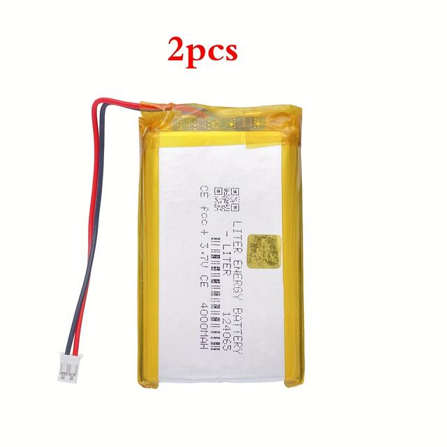 TEMU 3.7v, 4000mah, 124065 Polymer Lithium-ion Battery, Suitable For Toys, Power Banks, Gps, Mp3, Mp4