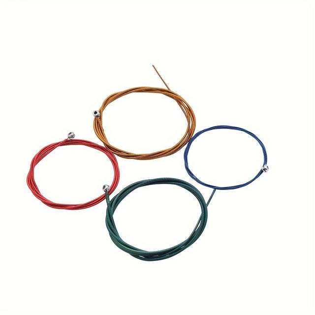 TEMU أوتار باس كهربائية IRIN | غزل نحاسي مطلي بالنيكل ، توحيد اهتزاز، تدوم طويلاً، ألوان نابضة للحصول على إمكانيات لعب محسنة