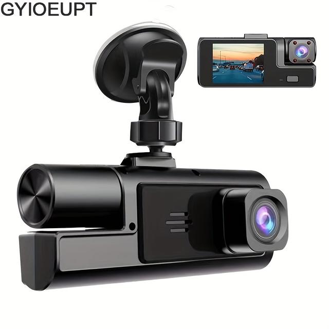 TEMU Gyioeupt Dash Cam With 1080p Front Camera And 480p Built-in, Dual-lens Car Recorder, , Loop Recording, Hd Night Vision, Video Recording, Wide-angle Car Dvr