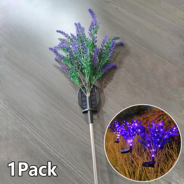 TEMU Amill 7-head Purple Solar Lights - Outdoor Landscape Spotlights With Light Sensor For Path, Yard, Porch, Lawn, Wedding & Holiday Party Decor, Weather-resistant , Decorations, Pathway Lighting