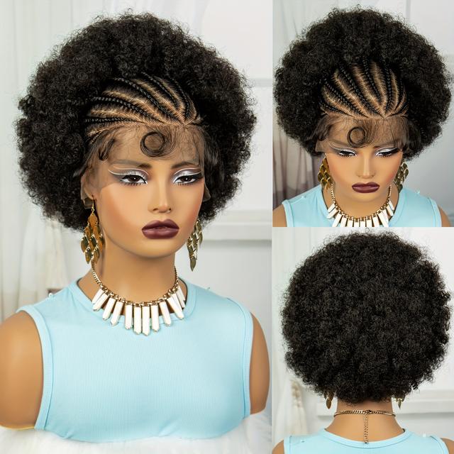 TEMU Lace Afro Ponytail Wig: 13x6 Lace Area, 180% Density, Kinky Texture, Suitable For All
