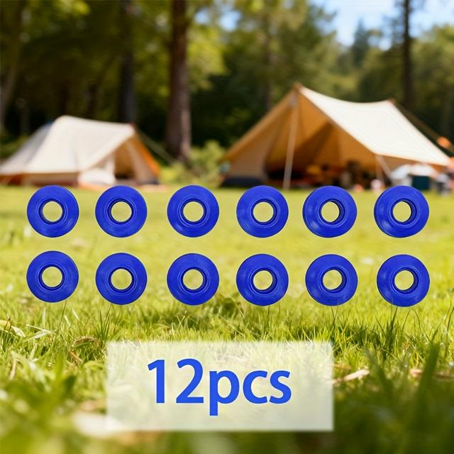TEMU 12pcs Heavy-duty Plastic Eyelets With Snap- Sealing Washers - -weather Fabric Gromm Tarps, Tents, Floor Mats - Outdoor Shelter (12pcs Durable Eyelet Kit) For Camping & Tarpaulin Gear
