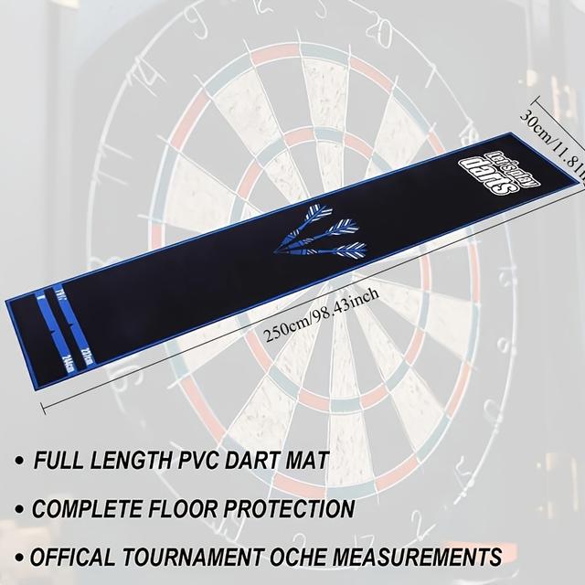TEMU Professionelle Dartmatten, Dartmatten mit Stahl- und Soft-Tip-Darts, ausgestattet mit Wurfleinen, Dart-Wurfleinenmatten, schützen den Boden und die Dartspitzen, Dart-Zubehör