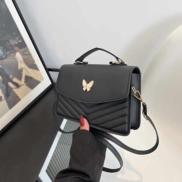 TEMU Korean-style Classic Embossed Square Bag 2024 Women's Bags, Simple And Stylish Shoulder Bag For Women.