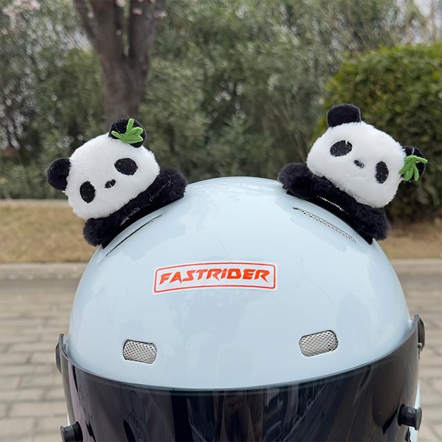 TEMU 2 Motorcycle Helmet Decorations, Plush Single Cat Ear Electric Motorcycle Skiing Helmet Modification Accessories, Suitable For Men And Women