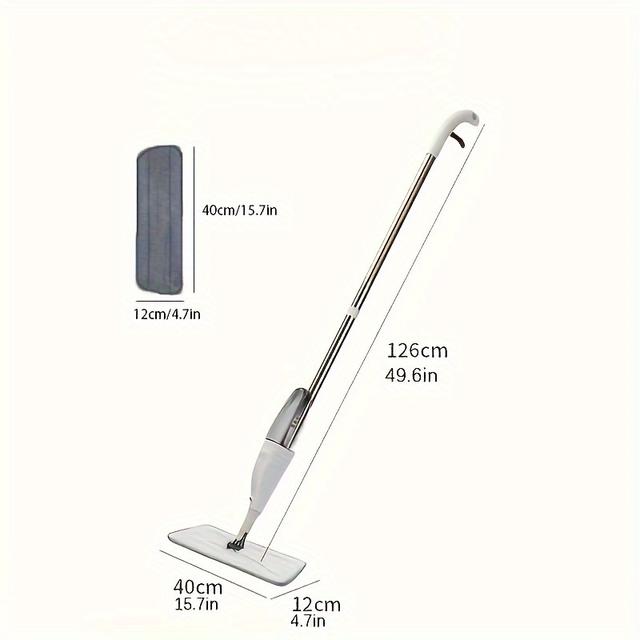 TEMU Vielseitiger Sprühmopp für Alle Oberflächen - Nachfüllbare Flasche, Mikrofaser-Pad, Ideal für , Laminat, Fliesen & Keramikböden - Perfekt für den Haus- & Gewerbegebrauch