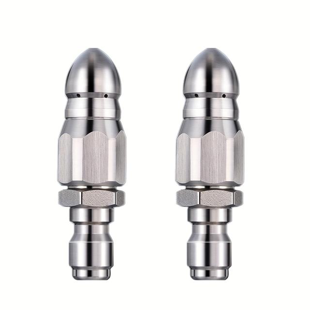 TEMU 2pcs High-pressure Washer Drain Nozzles,sewage Nozzles,5000 Psi Sewer Nozzle,1/4 Inch High Pressure Washer Hose Nozzle,highpressure Washer Adapter, Highpressure Washer Accessory,sewer Jetter