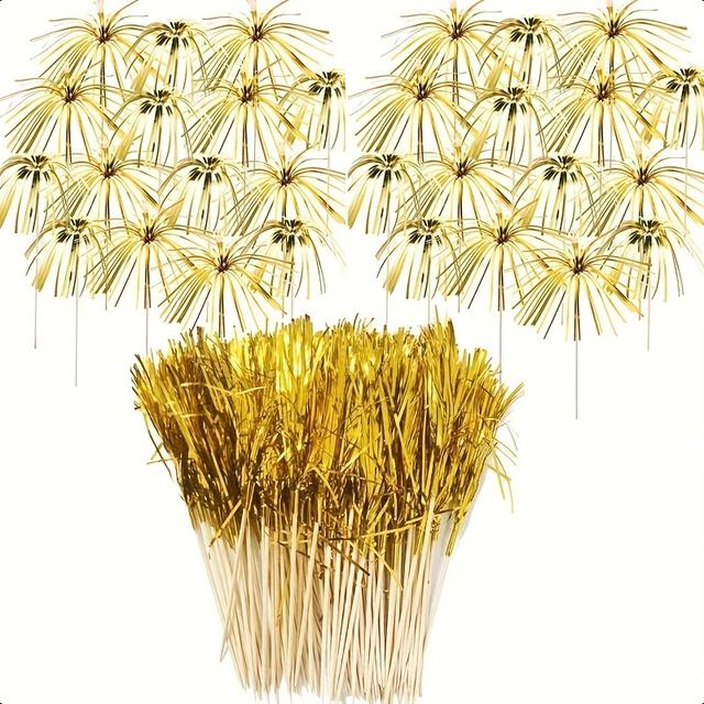 TEMU 100pcs Fireworks Drinking Picks Sticks For Party Decoration, Toothpicks,food Sticks,party Decoration Supplies, Kitchen Supplies,festive Supplies