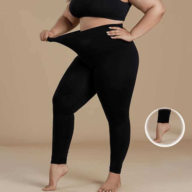 TEMU Single Pack 120d High Elasticity Fashion Women's Plus Size Knee-high Stockings, Suitable For Home And Leisure