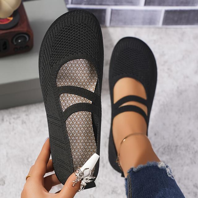 TEMU Jarní Vintage Módní Trend Nové Dámské Nazouvací Pletené Síťované Pohodlné Prodyšné Maminkové Boty s Měkkou Podrážkou a Protiskluzovým Designem, Dámské Boty