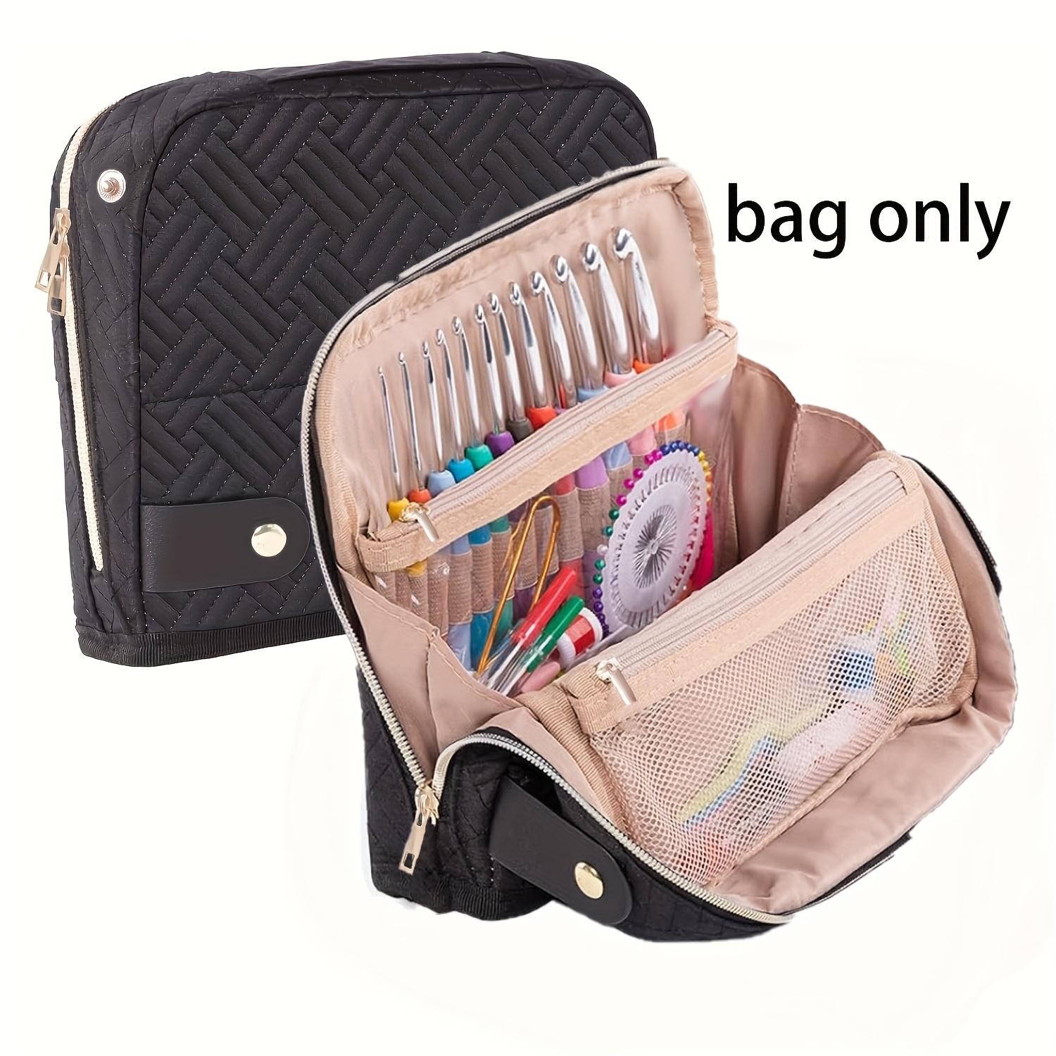 TEMU Almacenamiento Acolchado para Ganchos de Crochet - Organizador Vertical para Herramientas de Crochet - Soporte para Suministros de Tejido y Crochet, Agujas, Adiciones y Regalos