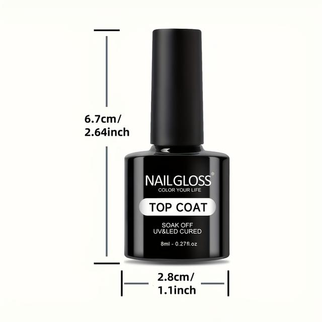 TEMU Gel-Nagellack-Topcoat – -Langzeit-Schutz für klare Nagelgel und Acrylnägel, ohne Abwischen, ideal für DIY zu Hause und Nagelsalon