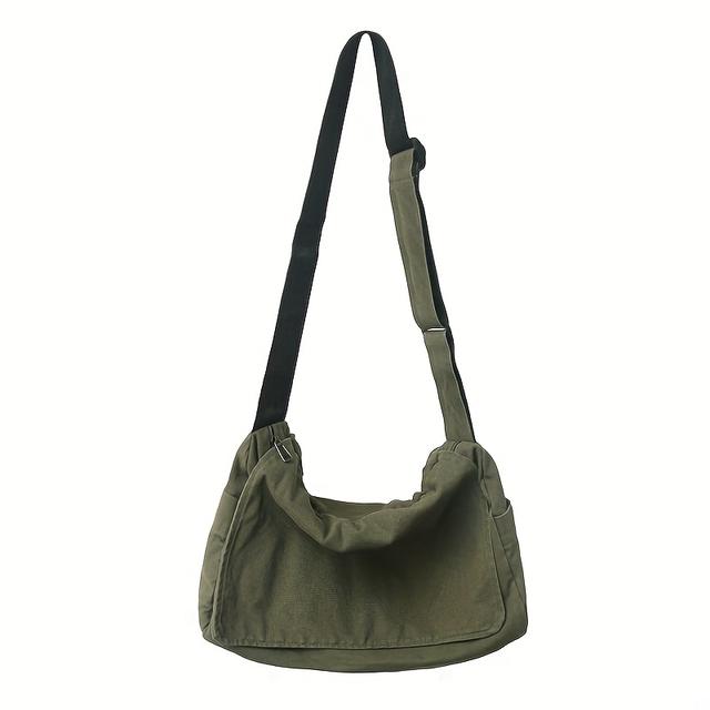 TEMU Grand sac à main pour femmes, sac bandoulière décontracté, style , parfait pour les étudiantes qui assistent aux cours, sac messager à l'épaule décontracté
