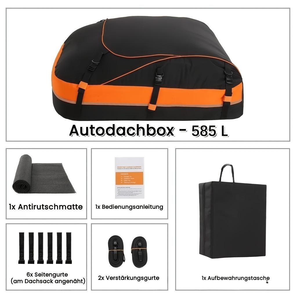 TEMU 585-liter Car Rooftop Box, Foldable Car Roof Bag With Anti-slip Mat, 6 Door Hooks, And Carrying Bag, 1000d Rooftop Luggage Storage Box, Suitable For Sedans, , And Suvs