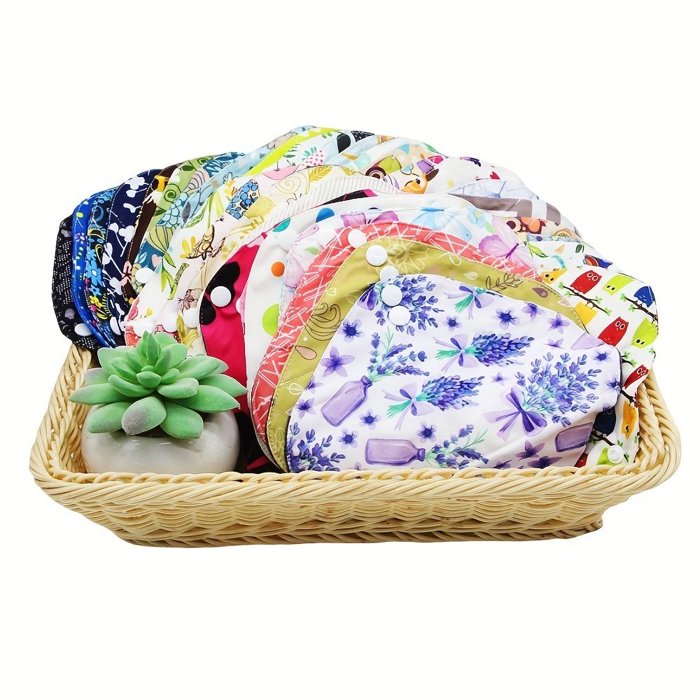 TEMU 5 unidades ASENAPPY Toallas Sanitarias Reutilizables de Bambú para Flujo con - Toallas Grandes para , Adecuadas para Mujeres, y Bragas Sanitarias Lavables