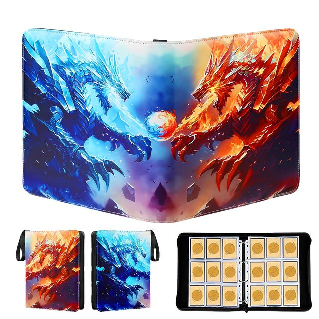 TEMU 9 Pocket Trading Card Holder With 900 Cards And 50 Detachable Sleeves, Material, Game And Sports Cards