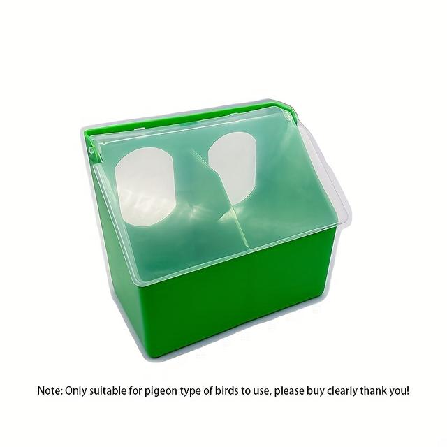 TEMU Comedero Colgante de 2 Agujeros para Aves - Contenedor Transparente, Material ABS Duradero, Ideal para Loros y Otras , Sin Baterías, Uso en Interiores y Exteriores - Regalo para Amantes de