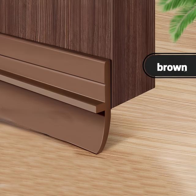 TEMU 1pc Pvc Door Bottom Seal Strip - Draft, Water &, Soundproofing, , Polished In - Ideal For Bathroom & Room Doors, Soundproofing Strip|smooth Door Seal|pvc Construction