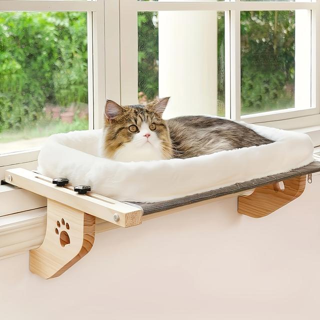 TEMU Hanging Cat Bed For The Bedside, A For Cats, A Hammock For Window Sills, And A Shelf For Sunbathing Pets
