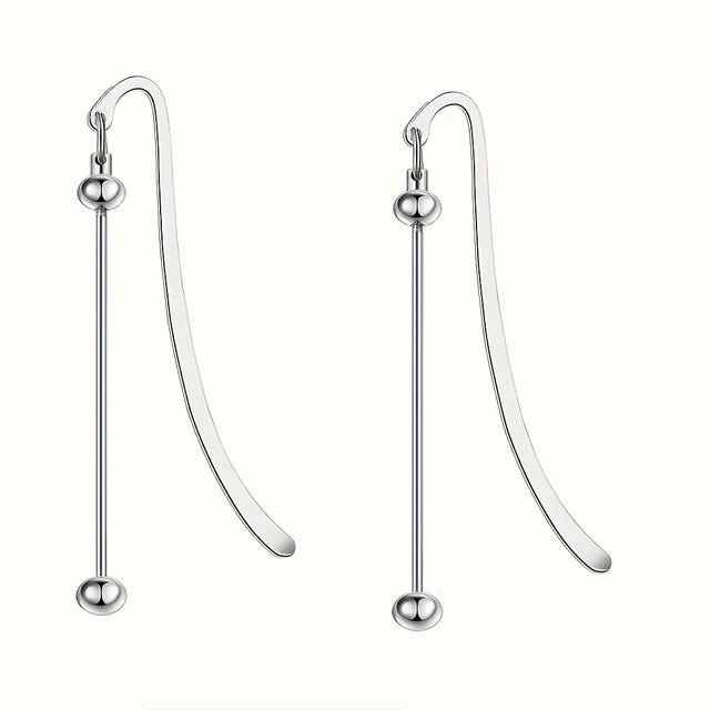 TEMU Diy Beaded Bookmark Kit - Metal Blank Bar For , Perfect Gift For Book Lovers & Office Supplies