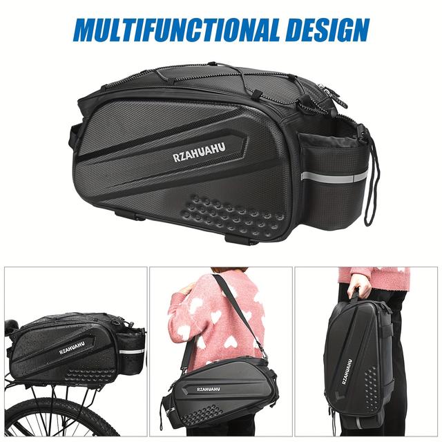TEMU Lixada 14l Multifunctional Bicycle Rear Seat Bag Waterproof Cycle Bike Rack Trunk Cargo Bag Pannier Bag Handbag Shoulder Bag