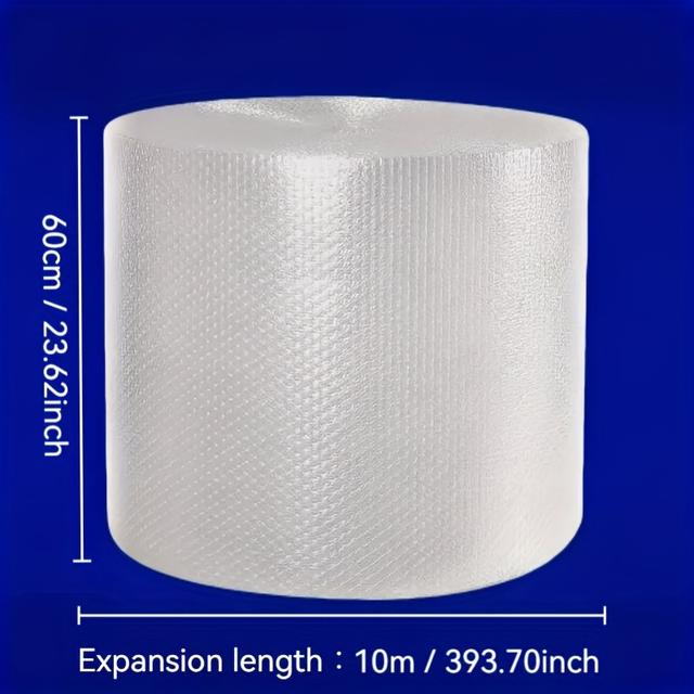 TEMU Bubble Wrap, 1 Roll Of Heavy-duty Double-layer Thick Bubble Wrap, Cushioning Padding Roll, Item Protection Packaging, Packaging Foam Paper, Suitable For Moving, Relocation, And Transportation
