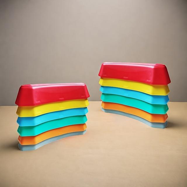 TEMU 12pcs/set Colorful Balance Beam Set, Colored Stepping Stones Set For Indoor/outdoor Obstacle Course Training, Fitness Equipment, Indoor/ Equipment To Balance, Coordination, And Strength