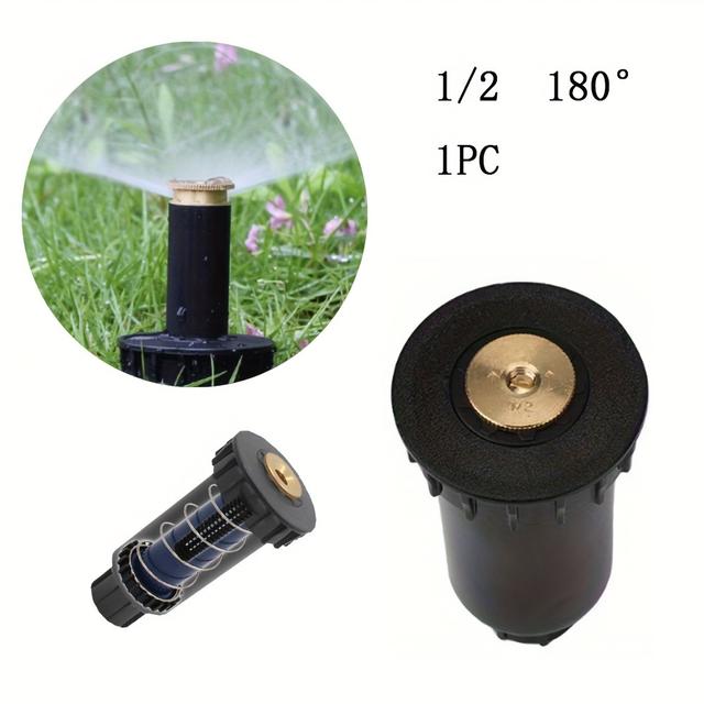 TEMU 90/180/ Aspersores Automáticos Herramienta de Riego por Aspersión Boquilla de Rociado de Jardín Cabezal de Aspersor de Riego de Césped