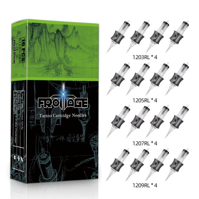 TEMU 16 cartuchos de agujas para Froinage, puntas de , ensamblado seguro, ajustable, sin , ideales para artistas y principiantes, satisfacen diversas necesidades de