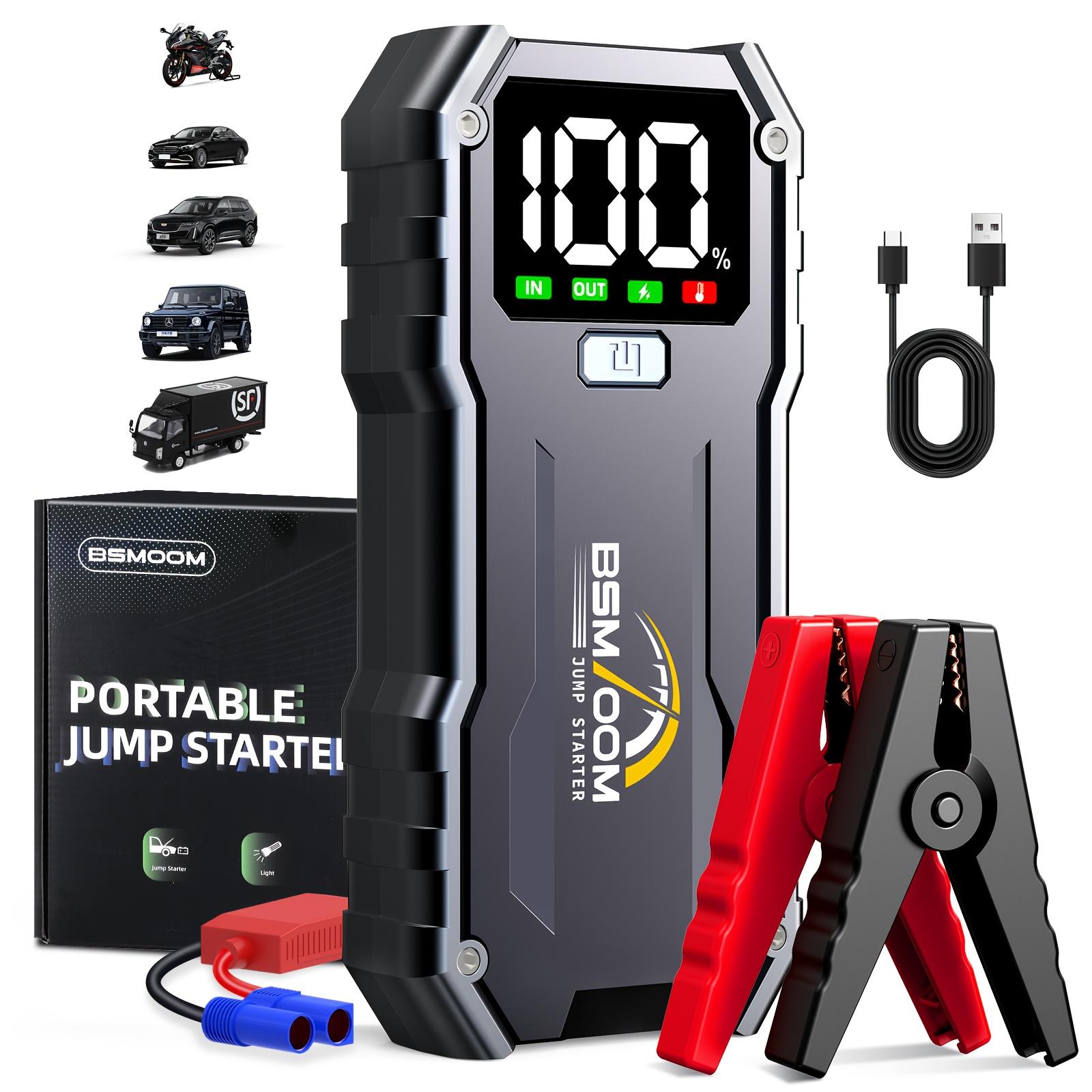 TEMU Bsmoom 7000a Portable Car Jump Starter, Car Jump Starter ( Of Starting All/2.64gal Gasoline/2.11-2.64gal ), 12v Car Battery Jump Starter With Lcd Display, 3 Led Lights