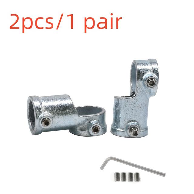 TEMU 2개(1쌍) 회전 티 파이프 연결 액세서리 - 야외 캐노피, 작업장, 비계, 하드웨어 조인트 액세서리, 용접 없는 스틸 파이프 연결 부품