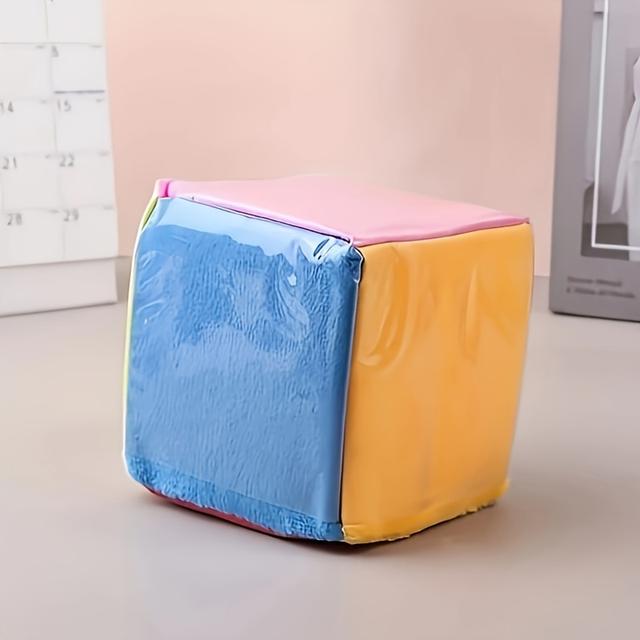 TEMU 1 Piece Of Game Dice That Can Hold A Card, Square Plush Toys, 10cm Sponge Dice For Educational Activities