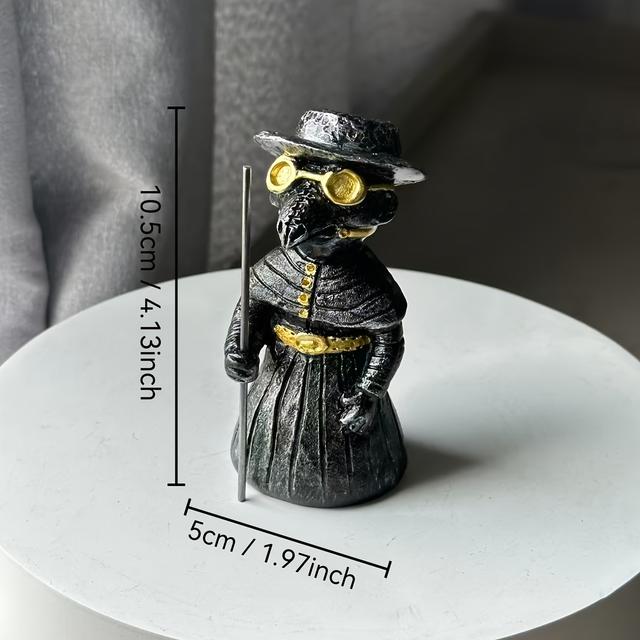 TEMU 1pc Porta Incienso de Doctor de - Estatua de de Resina con Ojos Brillantes, Decoración Clásica de Fantasía para Hogar y Jardín, Diseño Único con de , Porta Incienso