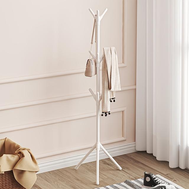 TEMU Coat Rack Designed Featuring 9 Hooks, Ideal For Saving Space In Your Entryway, Bedroom, Living Room, Or Office - A Convenient Organizer For Coats, Hats, Bags, And Scarves