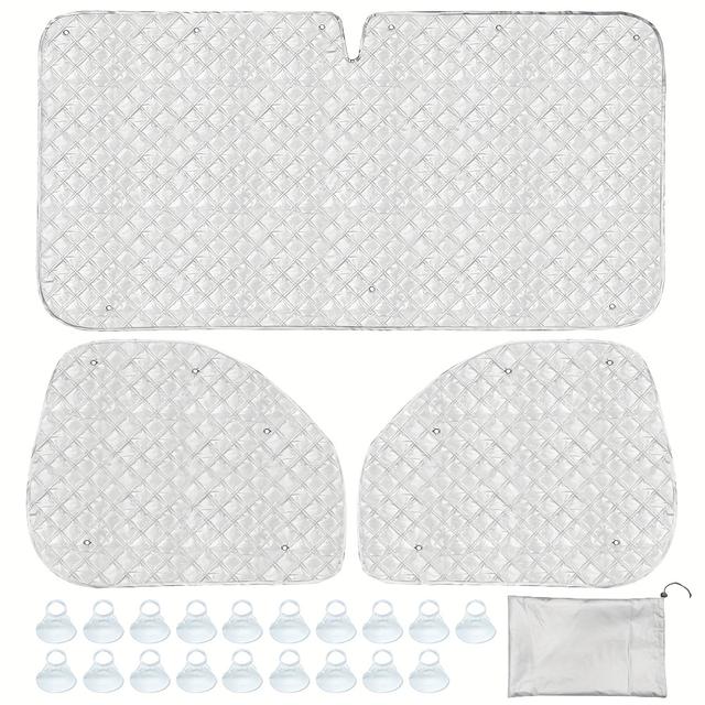 TEMU Třídílná sada sluneční clony pro obytné vozy, vnitřní sluneční kryt, vhodné pro 2006-2022