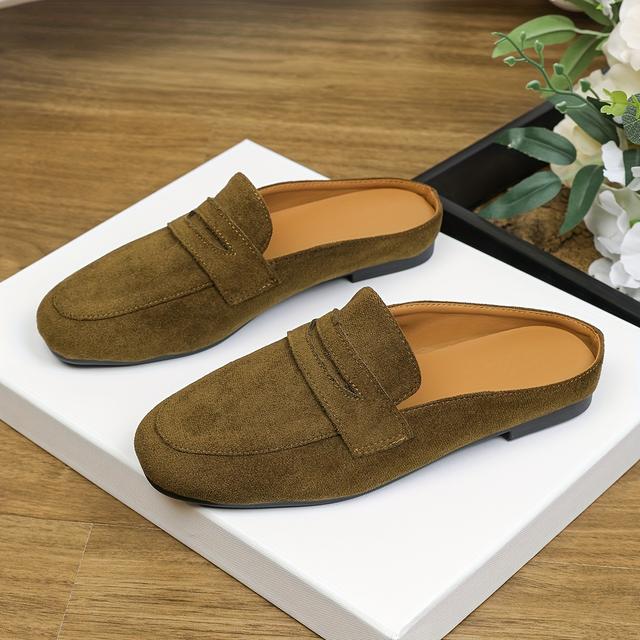 TEMU حذاء لوفر نسائي ، نعل ناعم، أحذية سهلة الارتداء مريحة ومتعددة الاستخدامات 0045