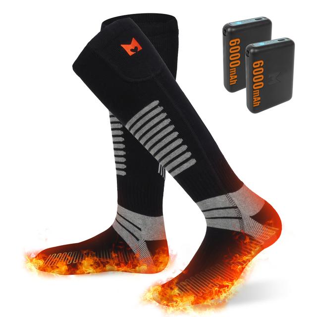 TEMU Rechargeable Heated Socks, 5v 6000mah, For Autumn/winter Camping, Hiking, Skiing & Fishing
