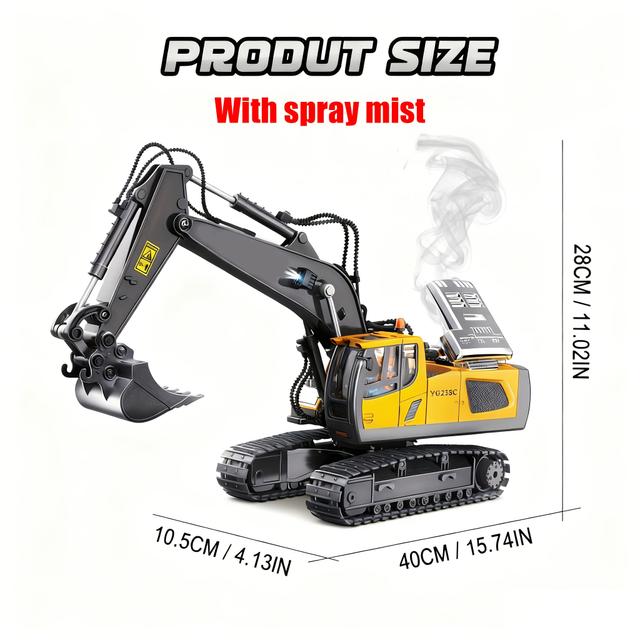 TEMU 11 Ton Alloy Excavator, 9-ton Alloy Shovel, 9-ton Alloy Sand Truck, 9-ton Alloy Bulldozer, Suitable As Outdoor Toys