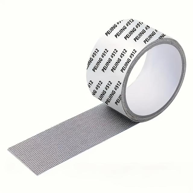 TEMU Self-adhesive Mesh Tape Used To Repair Window Screens, Designed To Repair Broken Holes And Prevent Insects Such As From Entering.