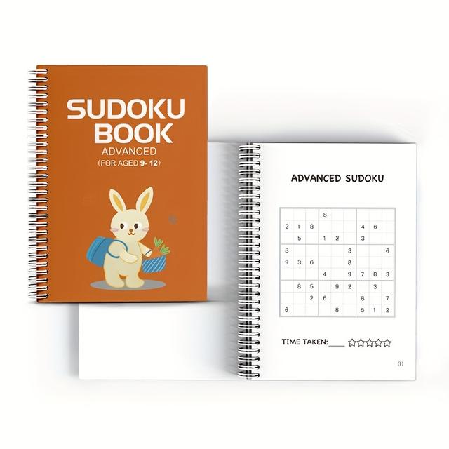 TEMU Sudoku Book 3+ - Easy To Hard Levels - Fun & Educational Puzzle Book For And Adults - Enhances Concentration, Thinking & Problem- Skills - White Spiral-bound Paper Puzzle Book