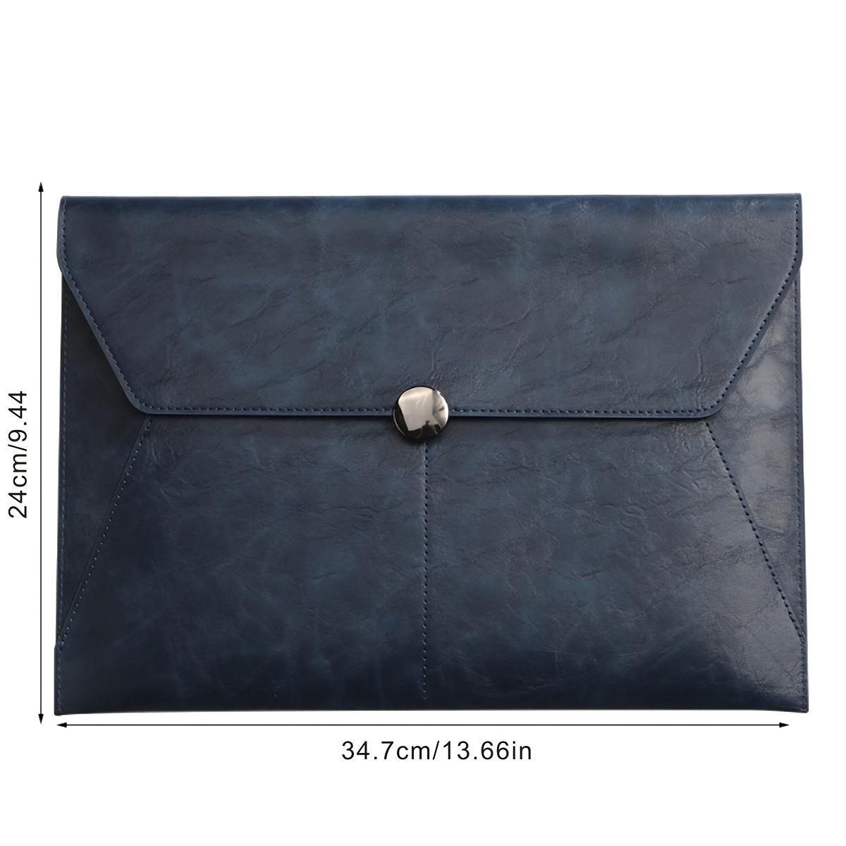 TEMU Synthetic Leather Document Bag, Business Information Bag, A4 Folder, School And Office Supplies, Storage Bag