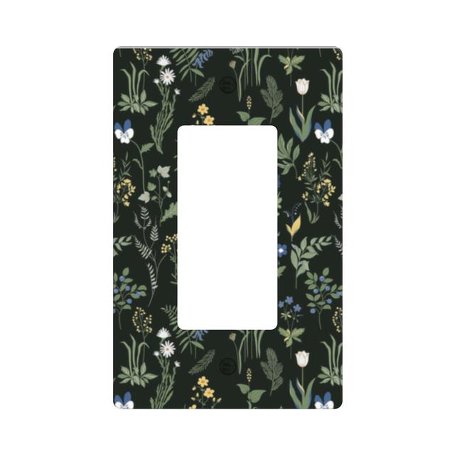TEMU Decorative Wall Plate For Electrical Outlets Featuring A Bohemia Plant , Suitable For Country Farmhouse Aesthetics In Bathrooms, Bedrooms, And Living Rooms