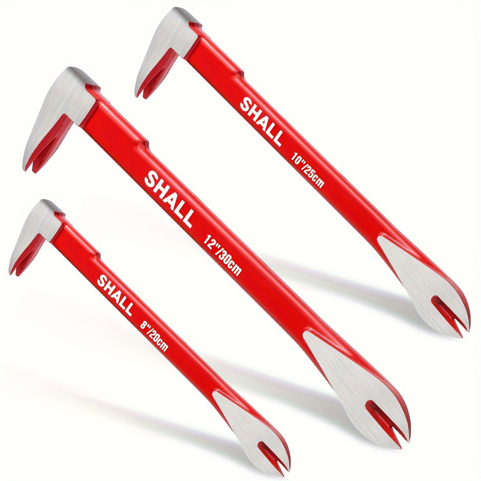TEMU 3er-Set Hochleistungs-Nagelzieher - 12", 10", 8" Hochkohlenstoffstahl Katzenpfoten-Hebelstangen für Hausrenovierung & Holzbearbeitung